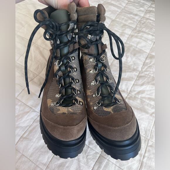 Gianni Bini Camo Lace Up Combat Chunky Heeled Boots Streetwear Gorpcore - 8.5 - Picture 6 of 8